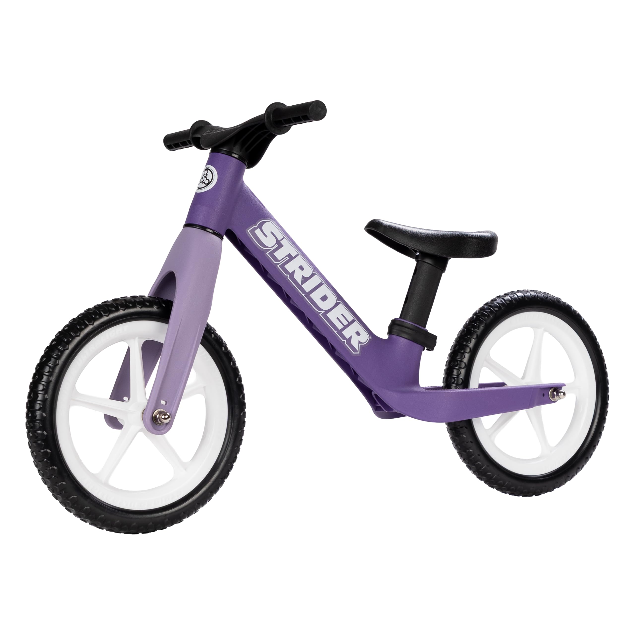 Strider 12 Comp, No Pedal Balance Bike for Kids Ages 1–3 Years, Purple Fade