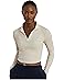 Lauren Ralph Lauren Rib-Knit Long-Sleeve Polo Top - Main View