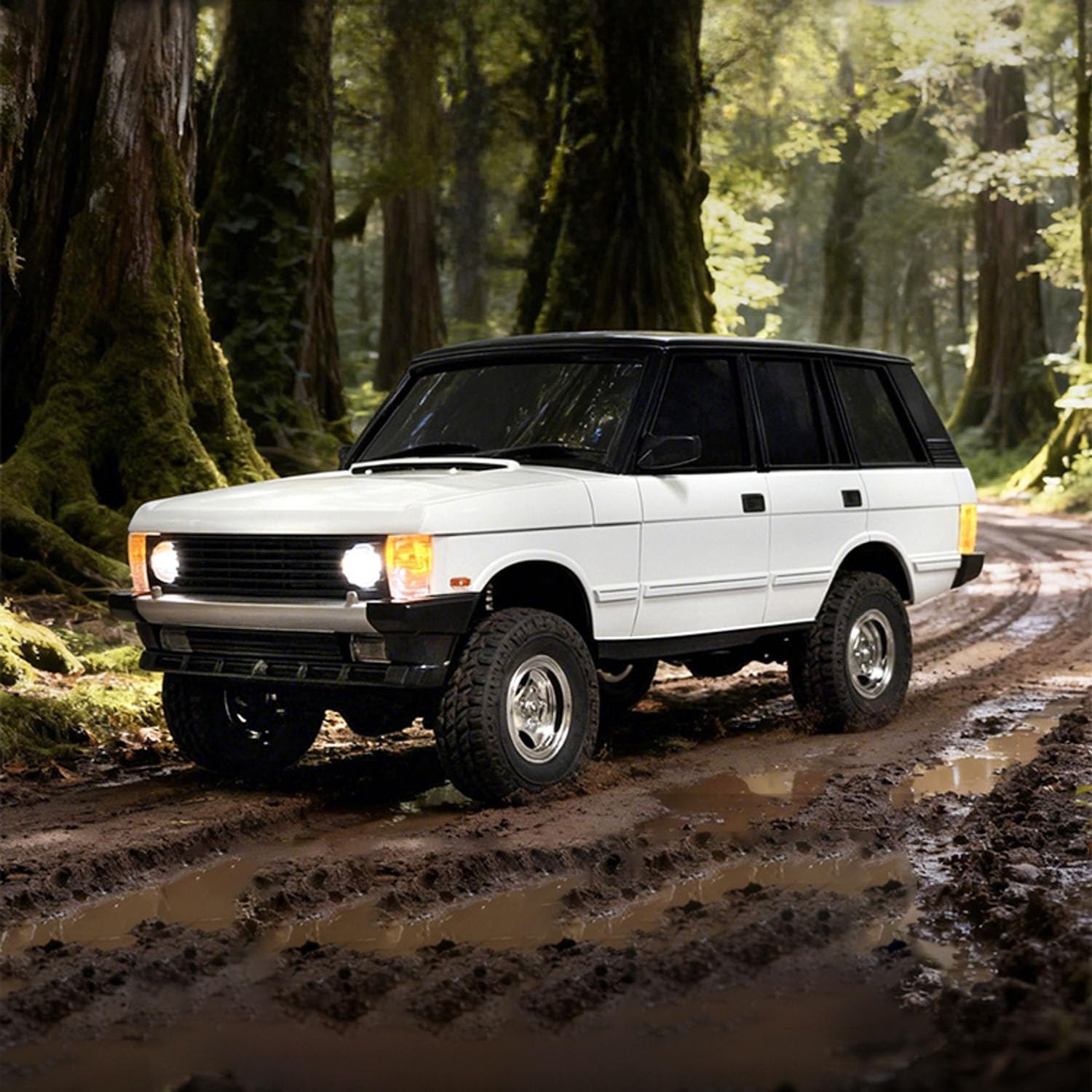 LDRC LD18401PRO 1/18 Remote Control Rock Crawler Car 4X4 RC Off Road Vehicle Model Brushless Motor Metal Drive Shafts Lights Hobby Grade Model for Ages 14+