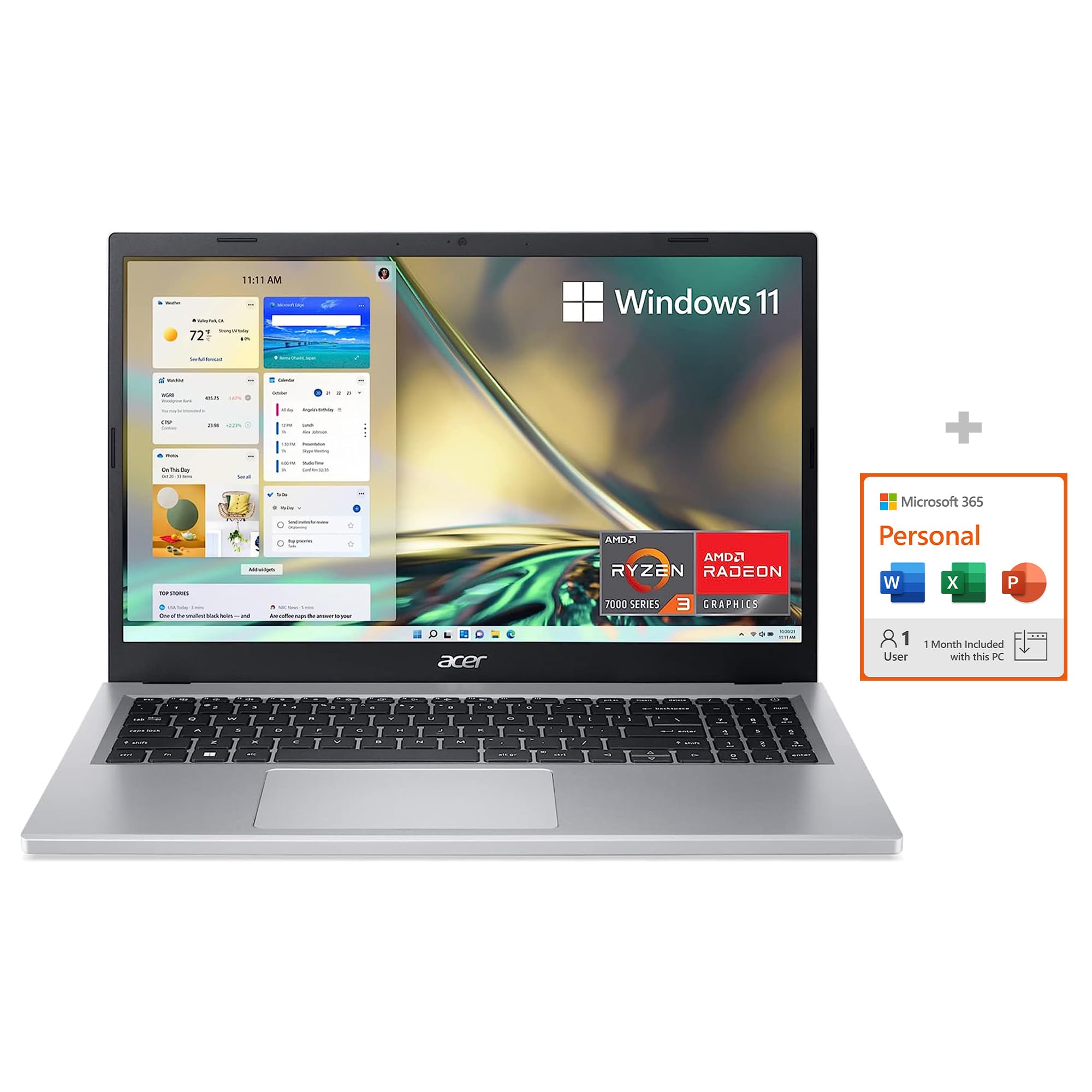 Amazon.com: acer Aspire 3 A315 Laptop, AMD Ryzen 3 7320U