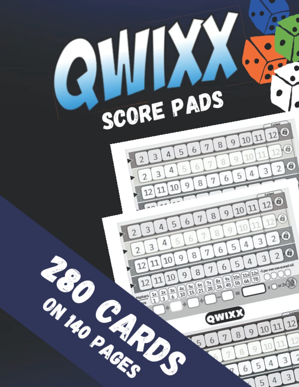 Buy Qwixx Score Pads Qwixx Score Sheets Large size 8.5 x 11 inches