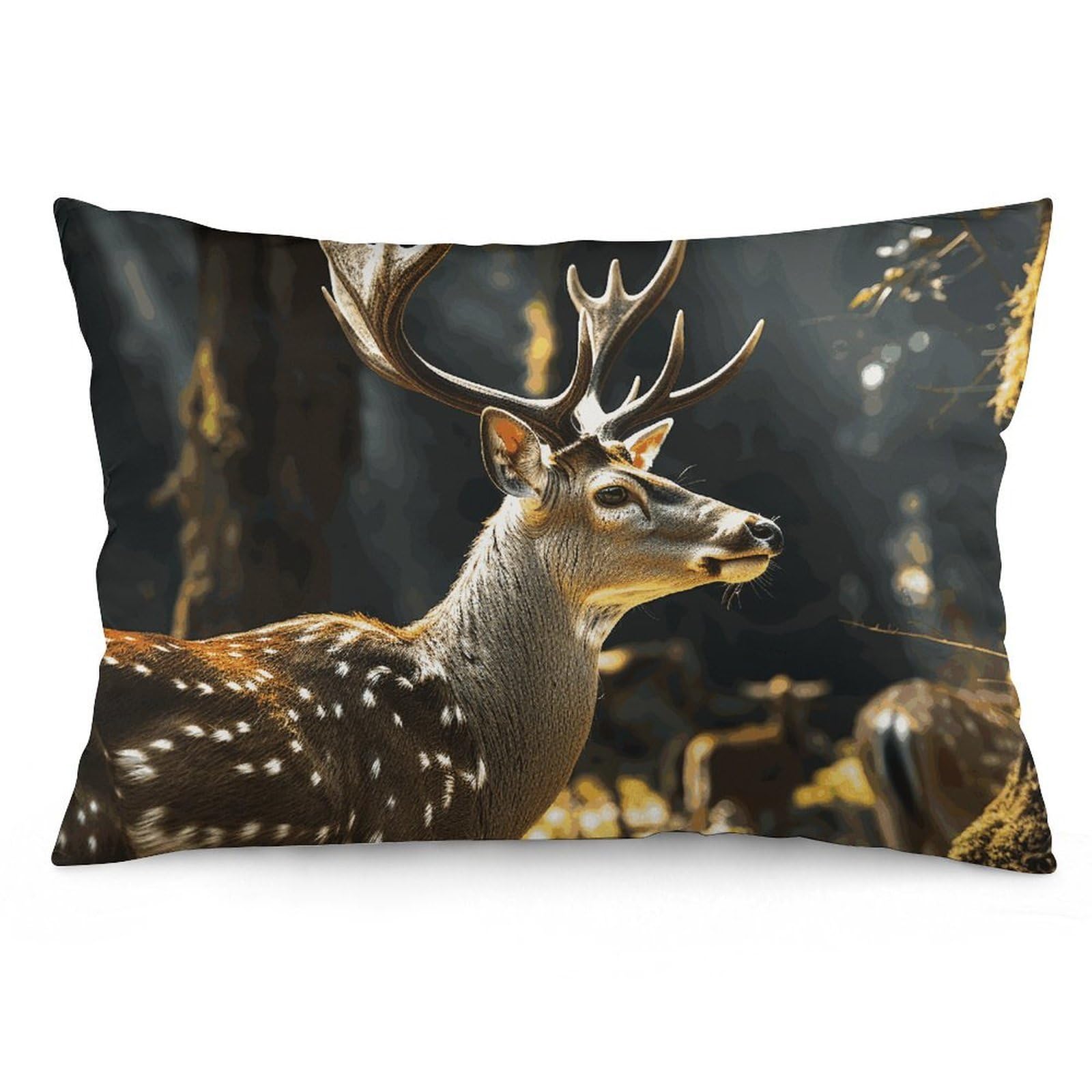 NTVOWPZO 2 Pack Decoration Throw Pillow Covers 16 "x24 Pillowcases Covers Deer in Wild Pillowcases Modern Farmhouse Home Decor Sofa Cushions Covers for Couch Bed Living Room