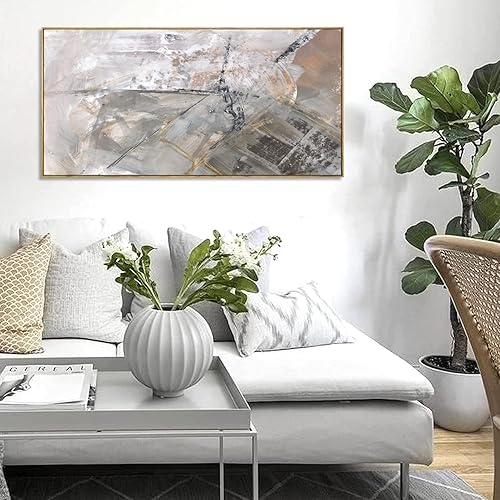 Miniatura 7 de Lienzo abstracto para pared, pintura de fantasía gris, decoración de pared, tinta fluida, obra de arte moderna para sala de estar, dormitorio,