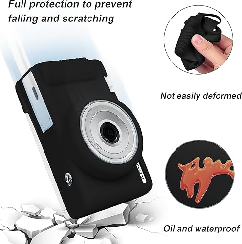 Miniatura 2 de Leayjeen Funda protectora de silicona compatible con la cámara Sony Black Card ZV1-F, ZV1M2 ZV1F funda protectora de silicona suave, con cubierta