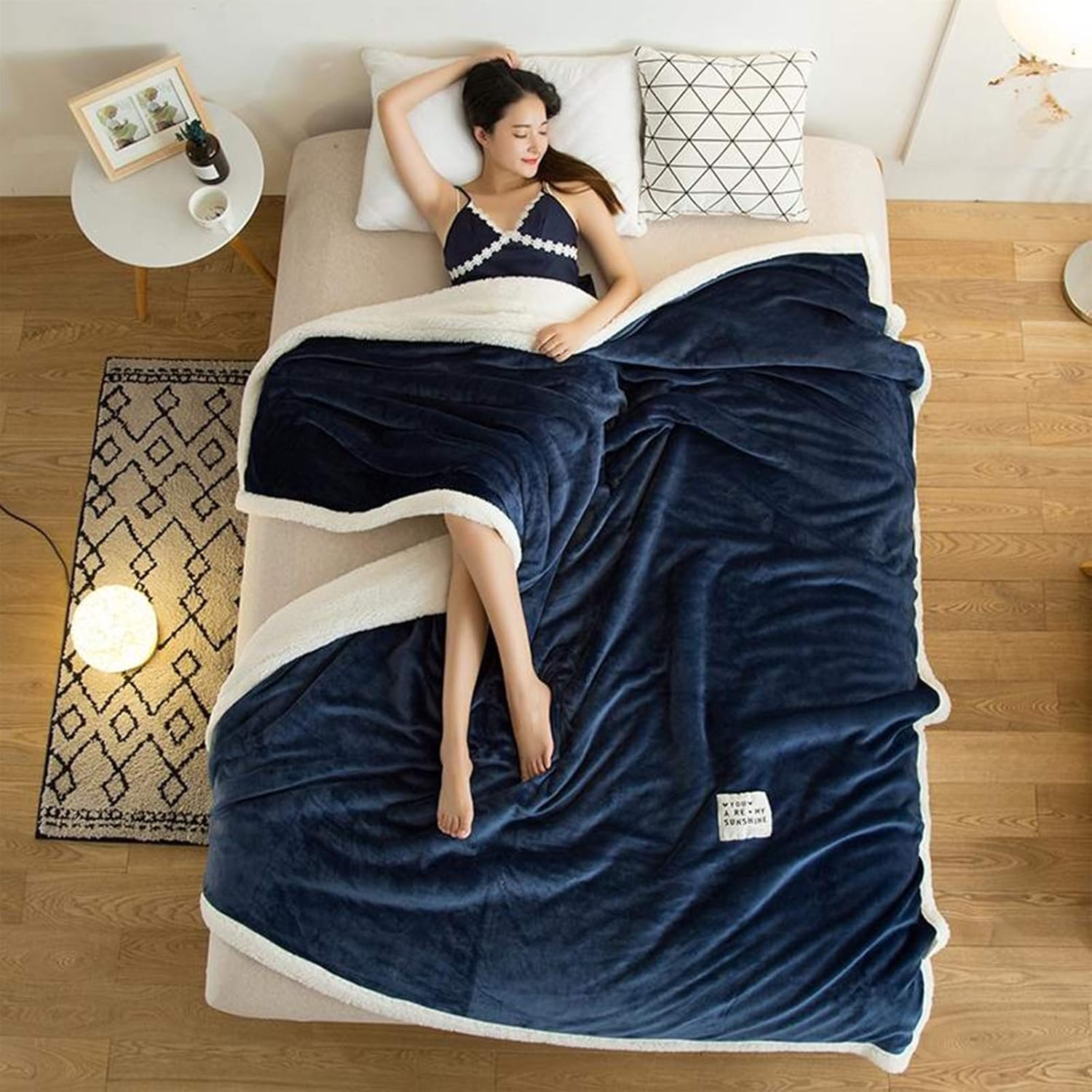 Weighted Blanket Hug Sleep Double Thickened Milk Wool Blanket Blanket