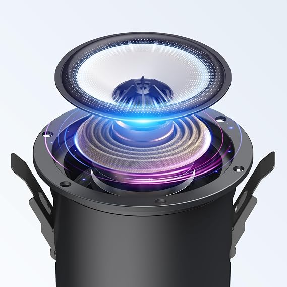 Arylic CK30C 3 Round Recessed Ceiling Speaker, 16 Core Silk Film Tweeter 30-60W Coaxial Passive Speaker. Dust and Moisture Resistant, Suitable for Patio, Bathroom, Public Places Various Scenes