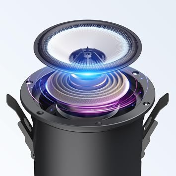 Arylic CK30C 3 Round Recessed Ceiling Speaker, 16 Core Silk Film Tweeter 30-60W Coaxial Passive Speaker. Dust and Moisture Resistant, Suitable for Patio, Bathroom, Public Places Various Scenes