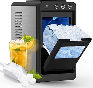 COWSAR Quiet Portable Ice Maker: 26lbs/Day, 6-Minute Quick Ice, Self-Cleaning, Compact Design
