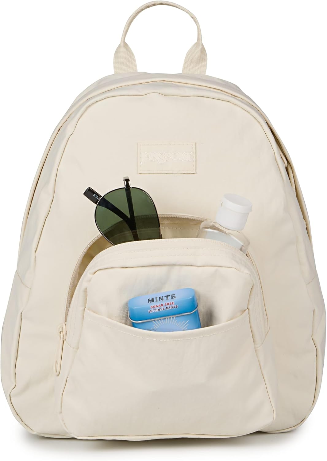 JanSport Half Pint FX Mini Backpack, 10.2 L - Durable Mini Bag Purse with Adjustable Shoulder Straps, Single Main Compartment, Zippered Stash Pocket, Soft Nylon - Moon Flower