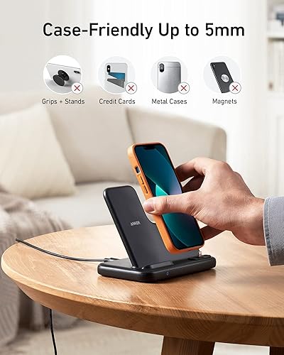 Miniatura 7 de Anker estación de carga inalámbrica 4 en 1, soporte PowerWave 4 en 1 con puerto USB-C, para iPhone 12, 12 Pro, 12 Pro Max, con certificación MFi,
