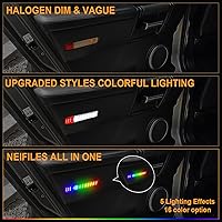 Vista 3 de RGB LED Door Panel Light Interior Courtesy Light Compatible with 1995-1999 Chevy C/K Silverado Sierra Yukon Warning Light Lamp Intended for Hum-mer