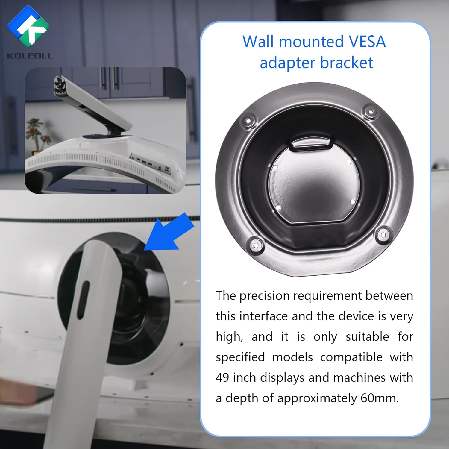 Wall Mount vesa Adapter Bracket fits for Samsung Odyssey g9 for C49G95T LC49G95TSSNXZA