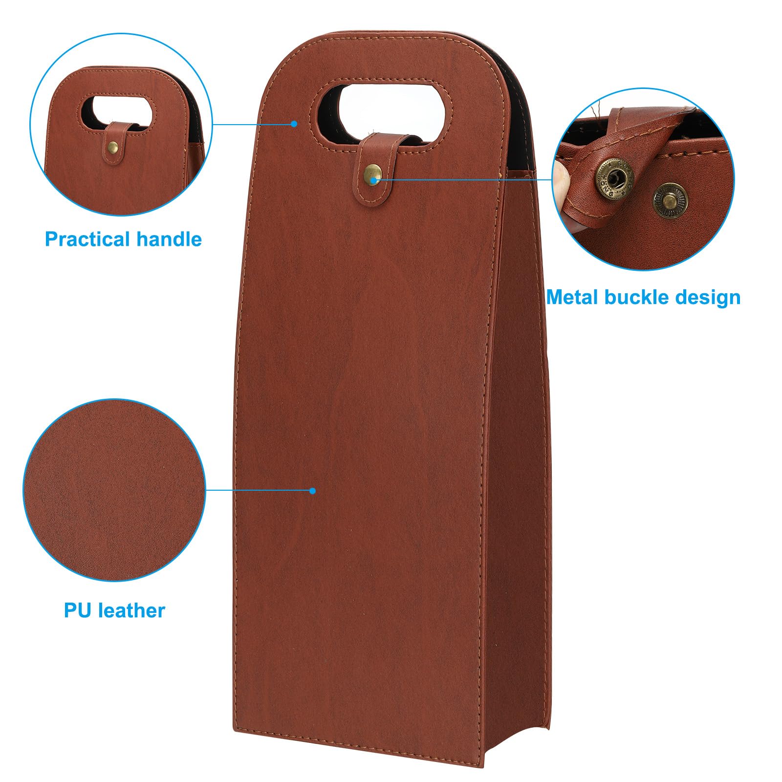 PATIKIL 2 Bottle Wine Gift Bag - Image 3