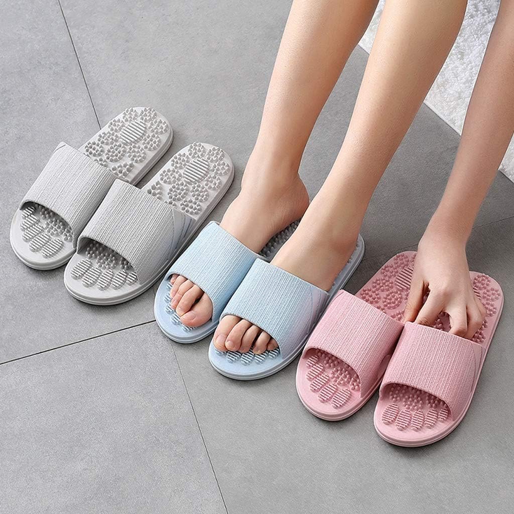 TOMYEUS Women's Slippers Acupressure Massage Slippers Therapeutic for Foot Acupoint Massage Shiatsu Arch Pain Massage Shoes for Bath Shower Shower Shoes