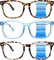 Vista 10 de Paquete de 3 lentes de lectura multifocales progresivos para mujeres y hombres, con bloqueo de luz azul, lentes de computadora con bisagra