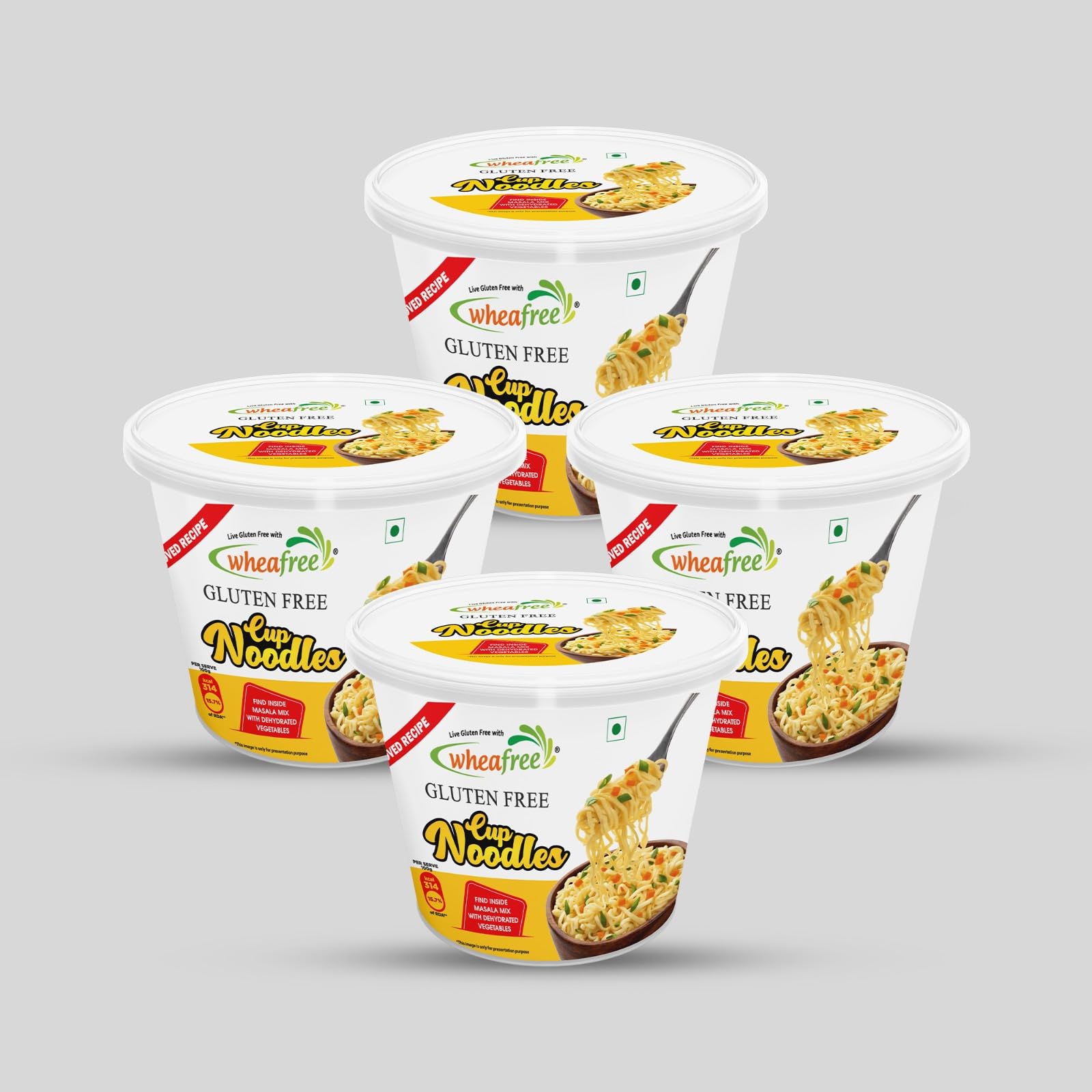 Wheafree Gluten Free Cup Noodles (Pack of 4 x 100g each) | Quick and Easy to Cook | New & Better Formulation | Comes with Tastemaker | Vegetarian-image-17