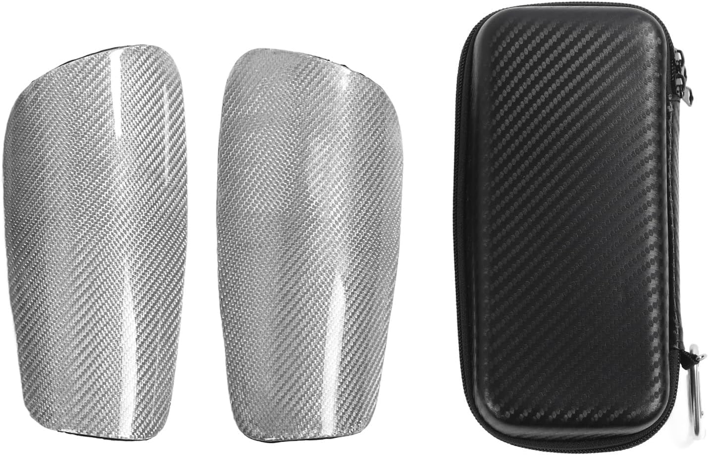 1 Pair Soccer Shin Guards for Youth, Carbon Fiber Protective Soccer Shin Pads, Lightweight Soccer Shin Guards Sleeves