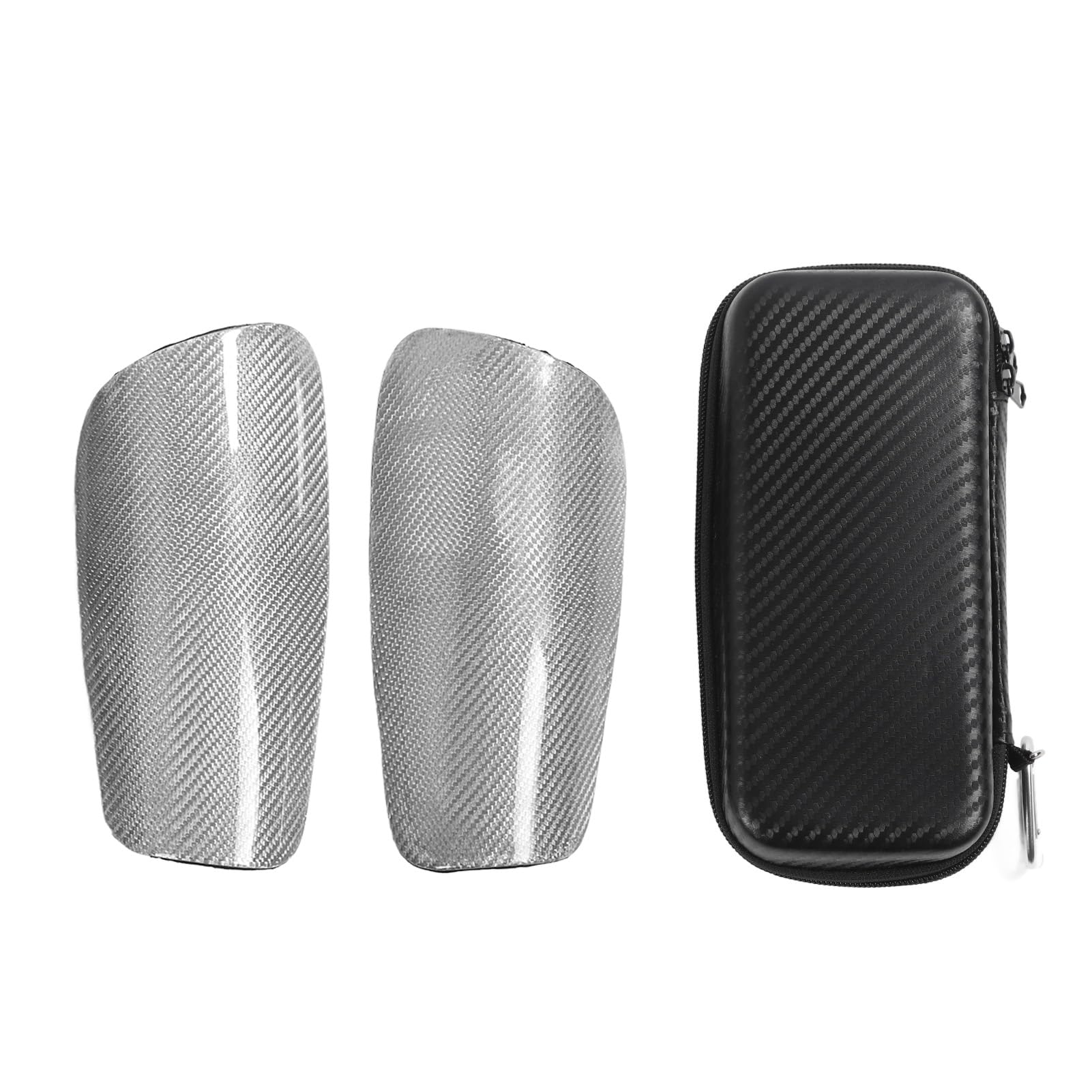 Tbest Parastinchi in Fibra di Carbonio per Bambini Leggeri, Calcio | Ergonomic anti-impact design, includes storage bag, suitable for football games and training