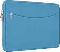 Vista 15 de Funda para laptop de 14 pulgadas, maletín protector a prueba de golpes con bolsillo para accesorios, bolsa portátil para computadora para MacBook