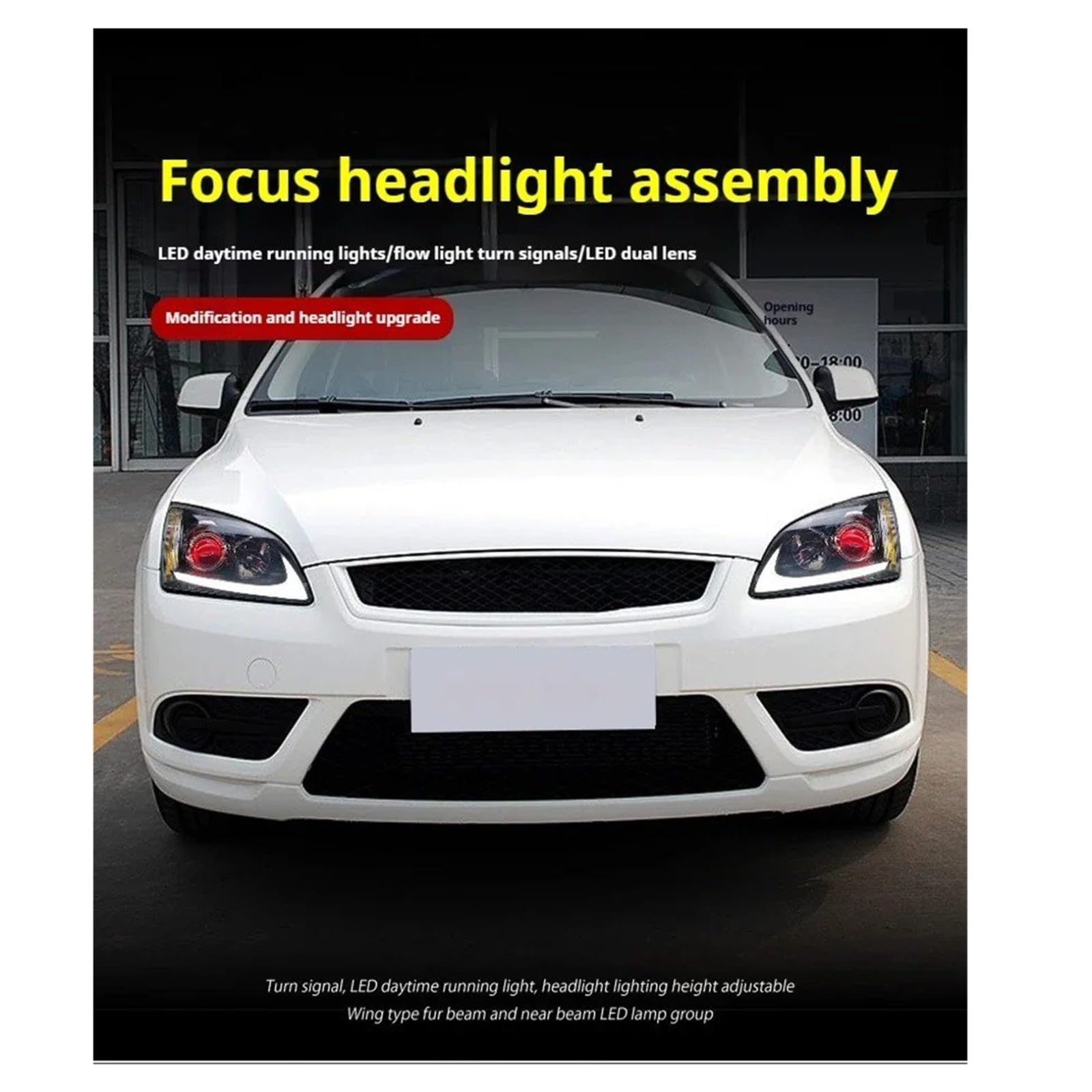Gruppo Ottico Anteriore per Focus 2005-2008 FT Luci per Auto Proiettore Faro Luce Diurna Accessori automobilistici