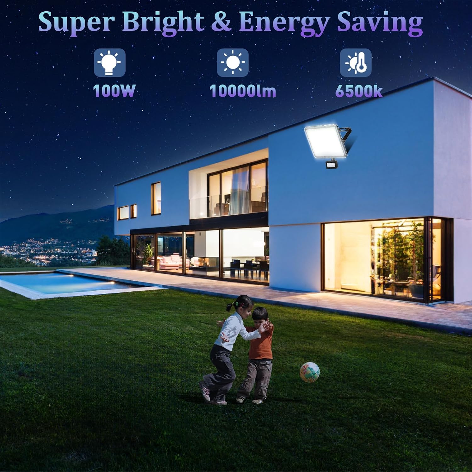 Détecteur de mouvement PIR et capteur de lumière sur spot LED extérieur