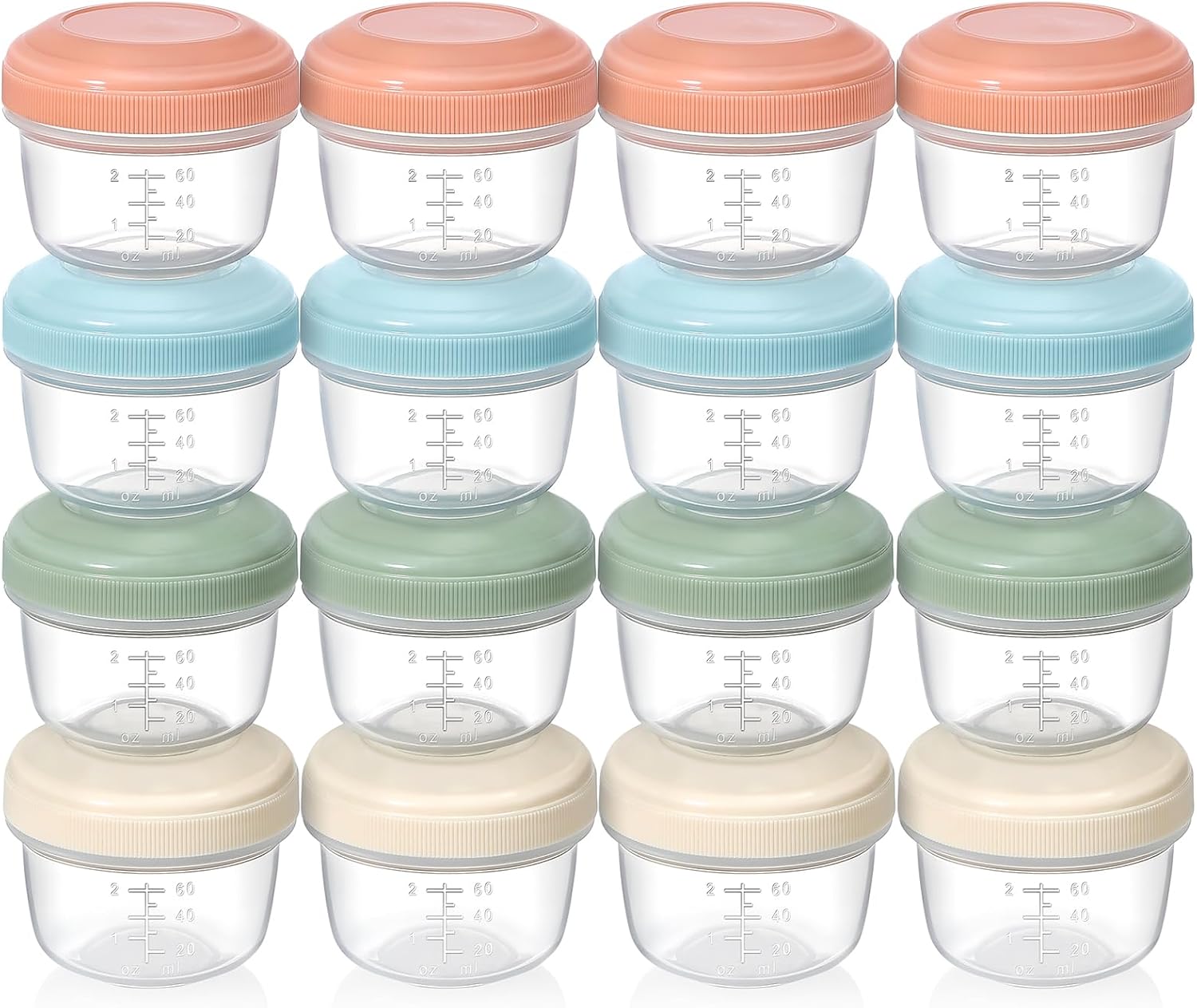 VITEVER 4oz 16-Pack Small Containers with Lids