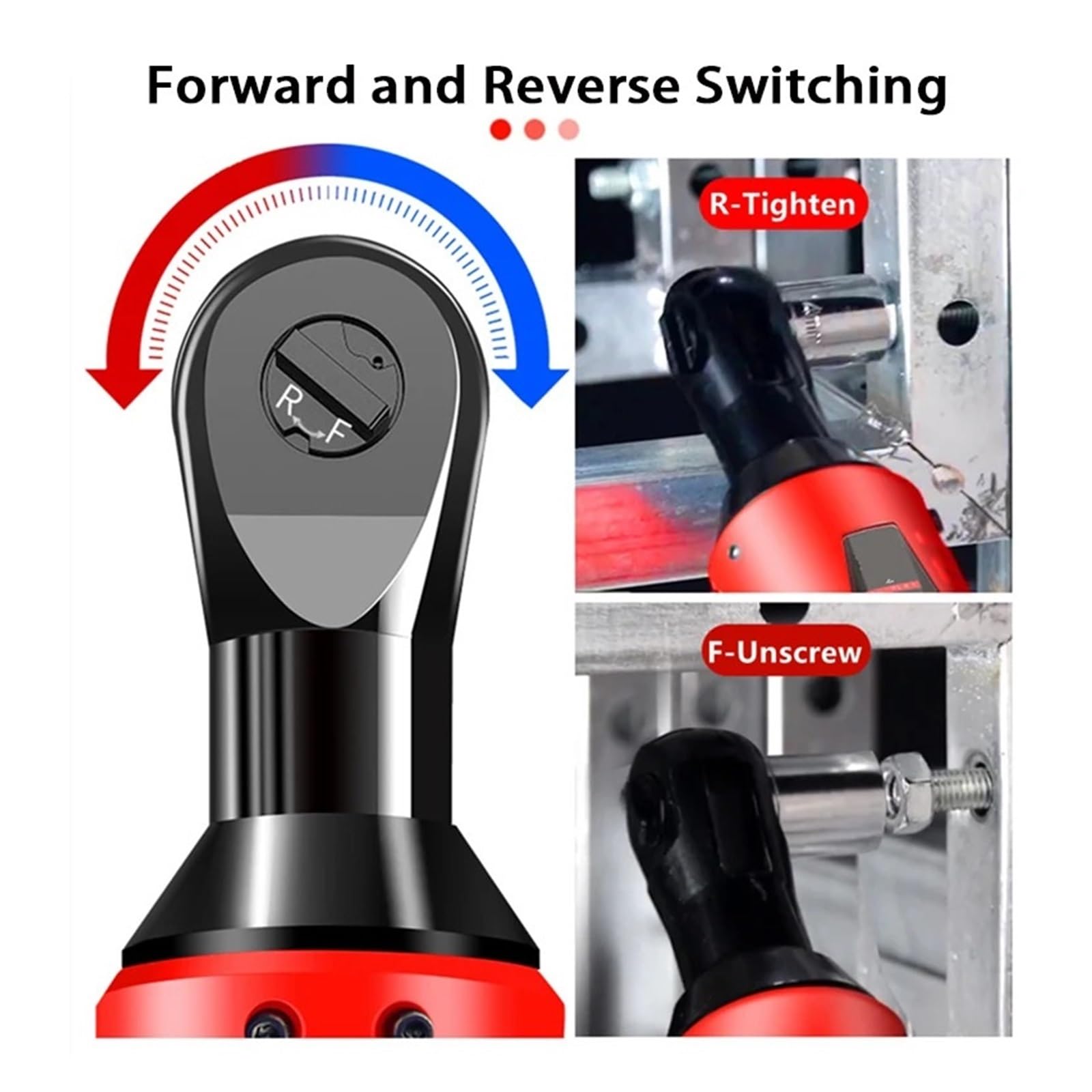 Chiave Elettrica Ricaricabile A Batteria Con Avvitatore A Percussione 12V/18V A Cricchetto Ad Angolo Retto Da 3/8 Pollici Utensile Elettrico For A Lavora In Modo Efficiente(18V)