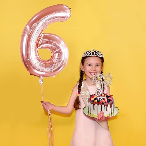 Miniatura 119 de Decoraciones de cumpleaños número 17 para niña, incluyendo tiara y banda de cumpleaños de 17, decoración para pastel y velas, globos de números
