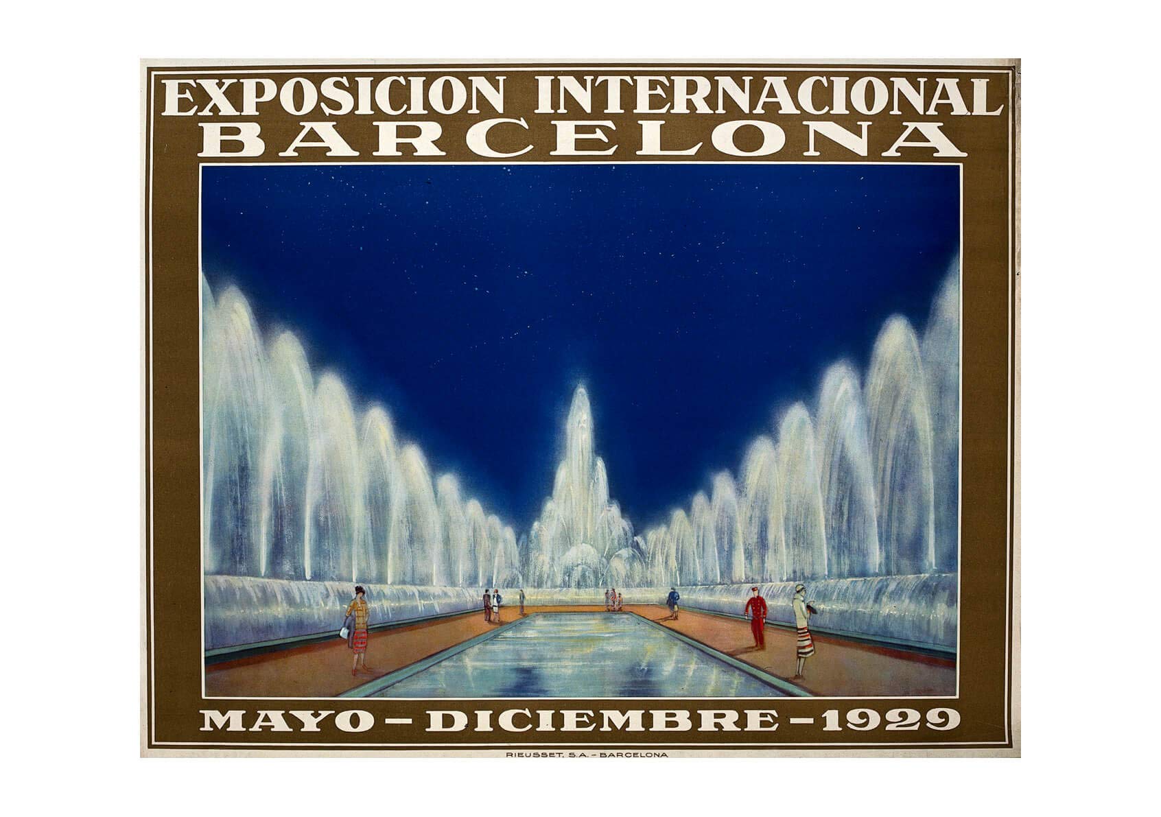 Póster de la Exposición de Barcelona pequeño en papel mate de archivo sin marco