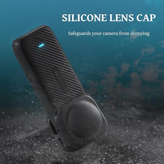 Silicone Protective Case for Insta360 X4 with Insta 360 X4 Lens Cap