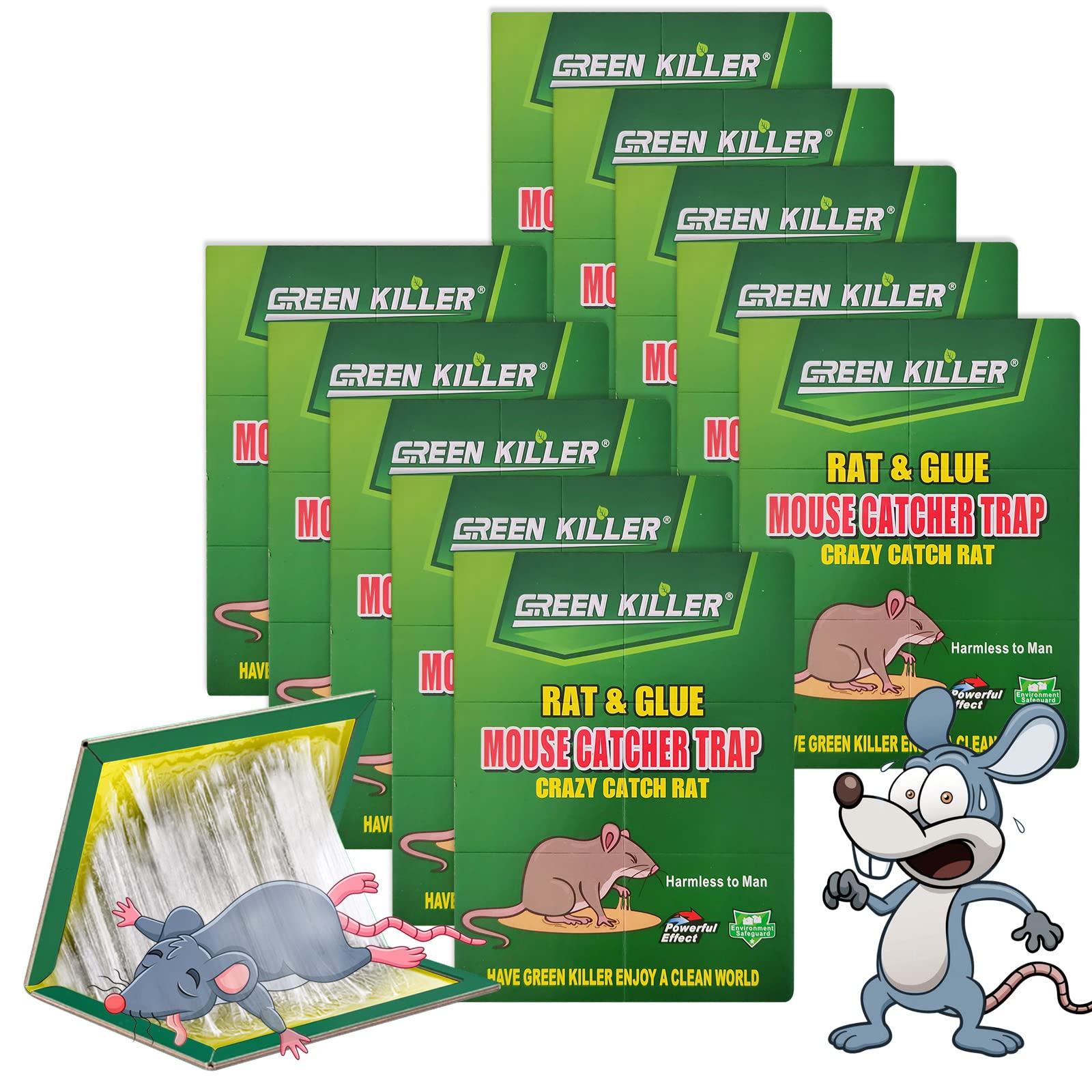 URbazaar 10 Pcs Mouse Glue Trap, Mouse Rat Glue Traps, New Version Strongly Adhesive, Mouse Traps Glue Boards for Mice Cockroach Ant Spider.