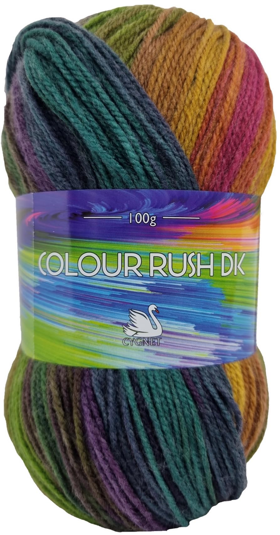 Diamante Crafts Cygnet Colour Rush DK Knitting Yarn/Wool - 100g Double Knit Ball - 12 Shades (Pepper - 661)