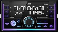 Vista 1 de JVC KW-SX88BT estéreo de coche Bluetooth de doble DIN con receptor multimedia digital y chasis poco profundo, pantalla de color variable, USB