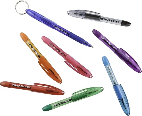Miniatura 2 de Pentel RSVP Mini - Bolígrafo, (1.0mm) trazo medio, 24 tintas surtidas en paquete cilíndrico transparente (BK91MN24M)