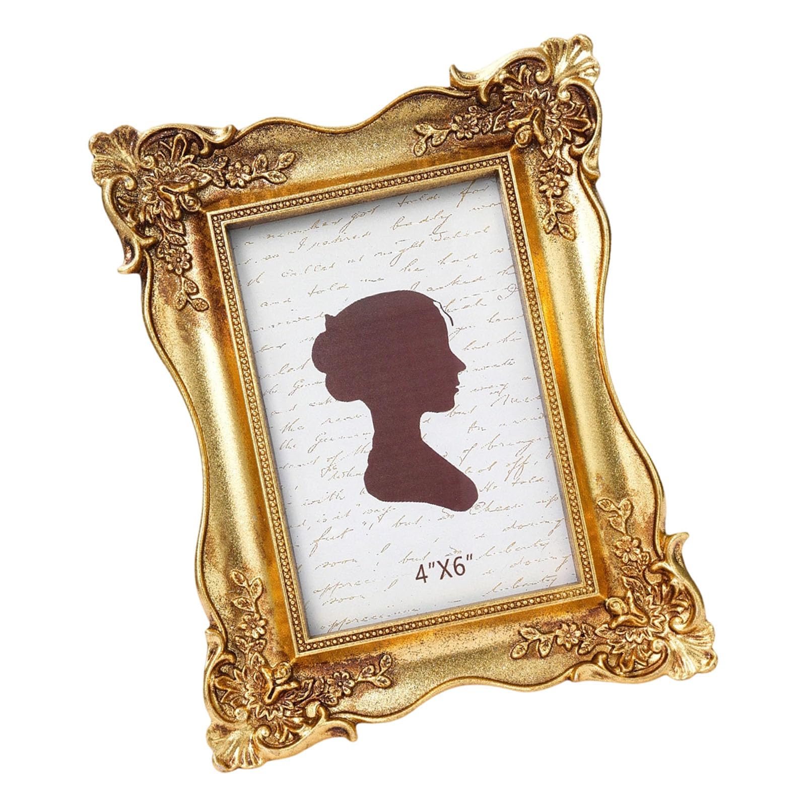 Antique Carved Resin Picture Frame with Hook and Stand for Wall Hanging or Tabletop Decors Wall Hanging Photo Frame