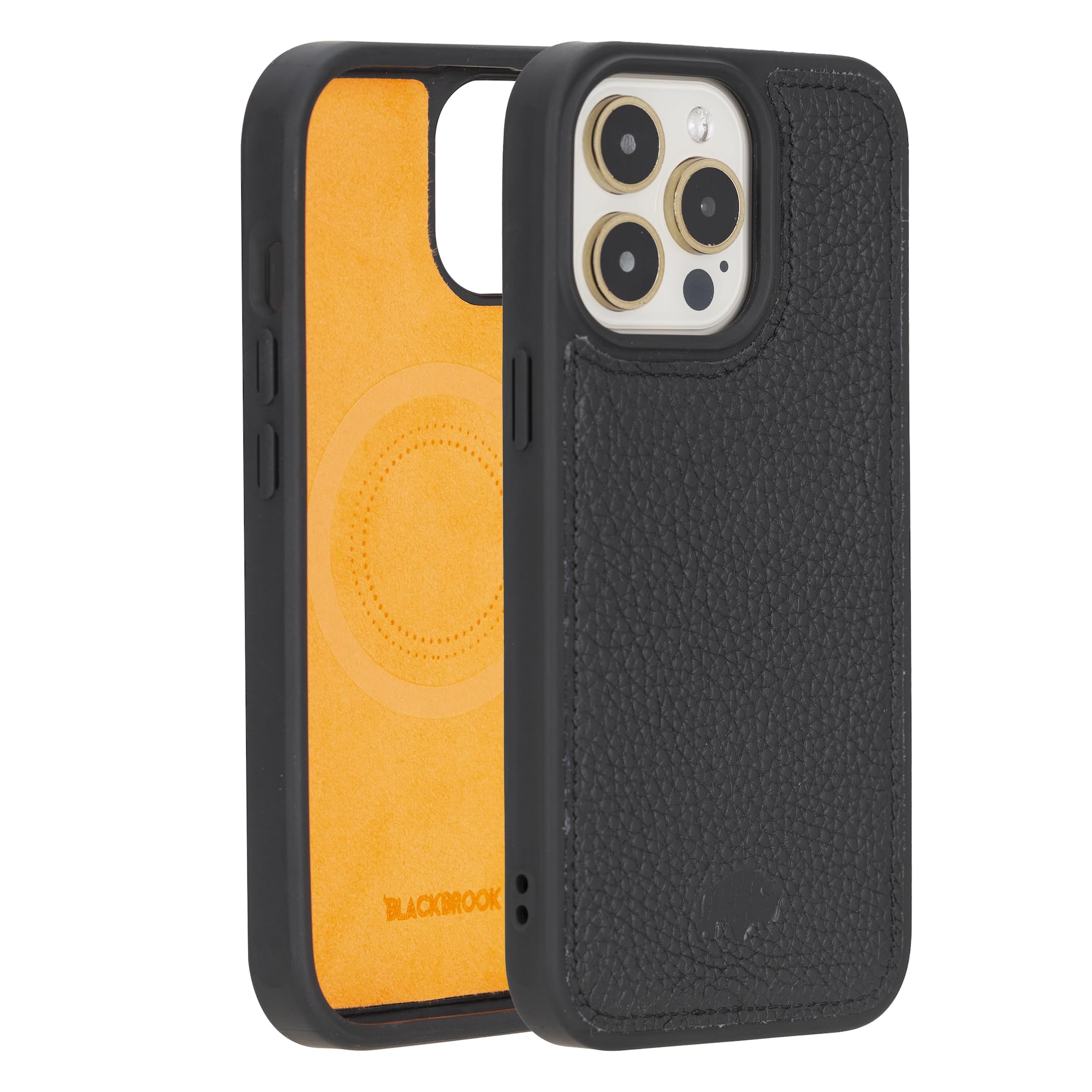 BLACKBROOK for iPhone 15 Pro Max Leather Case, Compatible with MagSafe, Handcrafted Full Grain Leather Case for iPhone 15 Pro Max – Shockproof Full