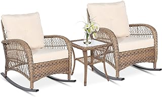 14 Aesthetic Backyard Ideas for Trendy Pretty Outdoor Spaces 59 VIVIJASON 3-Piece Outdoor Conversation Bistro Set, Patio Wicker Rocking ...