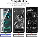 NEW'C 3 Pack conçu pour Google Pixel 6a Protecteur d'écran (6.1"), Verre trempé, résistant aux rayures, sans bulles, Ultra Résistant