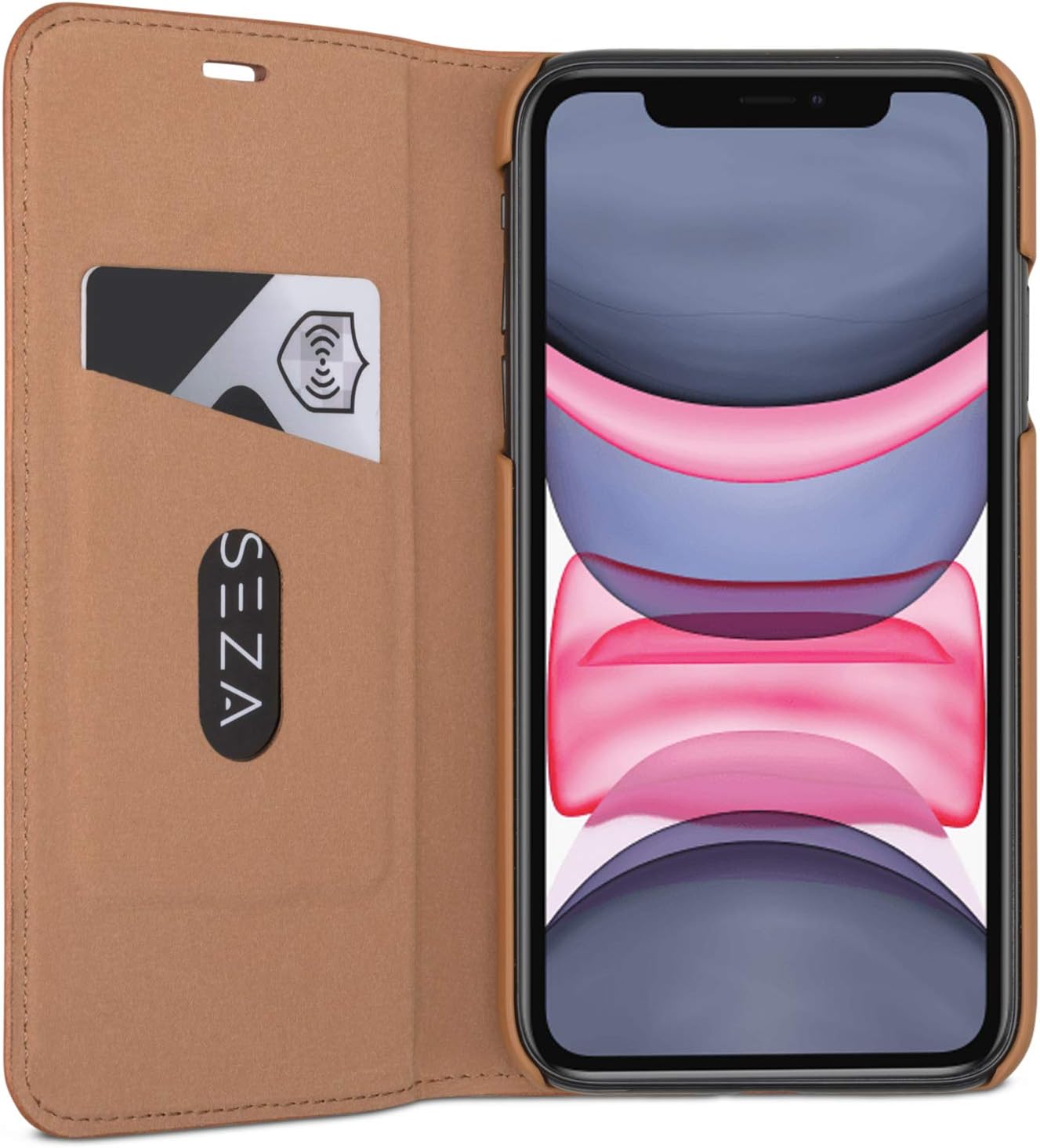 iPhone 11 Leather Case Flip Cover Brown - KANVASA Pro Premium Genuine Leather Wallet Book Folio Case for The Original iPhone 11 (6.1 inch) - Ultra Thin with Magnetic Closure