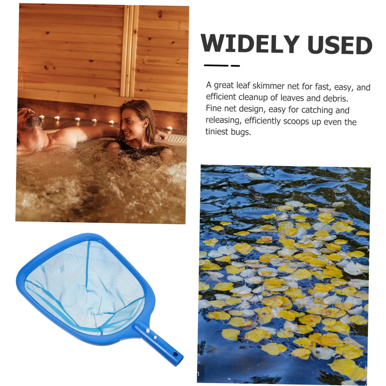 Toddmomy 3pièces Épuisette De Nettoyage pour Piscine avec Filet Ultra Fin Outil De Ramassage Débris pour Étangs Spas Et Pataugeoires Accessoire Pratique Et Corrosion