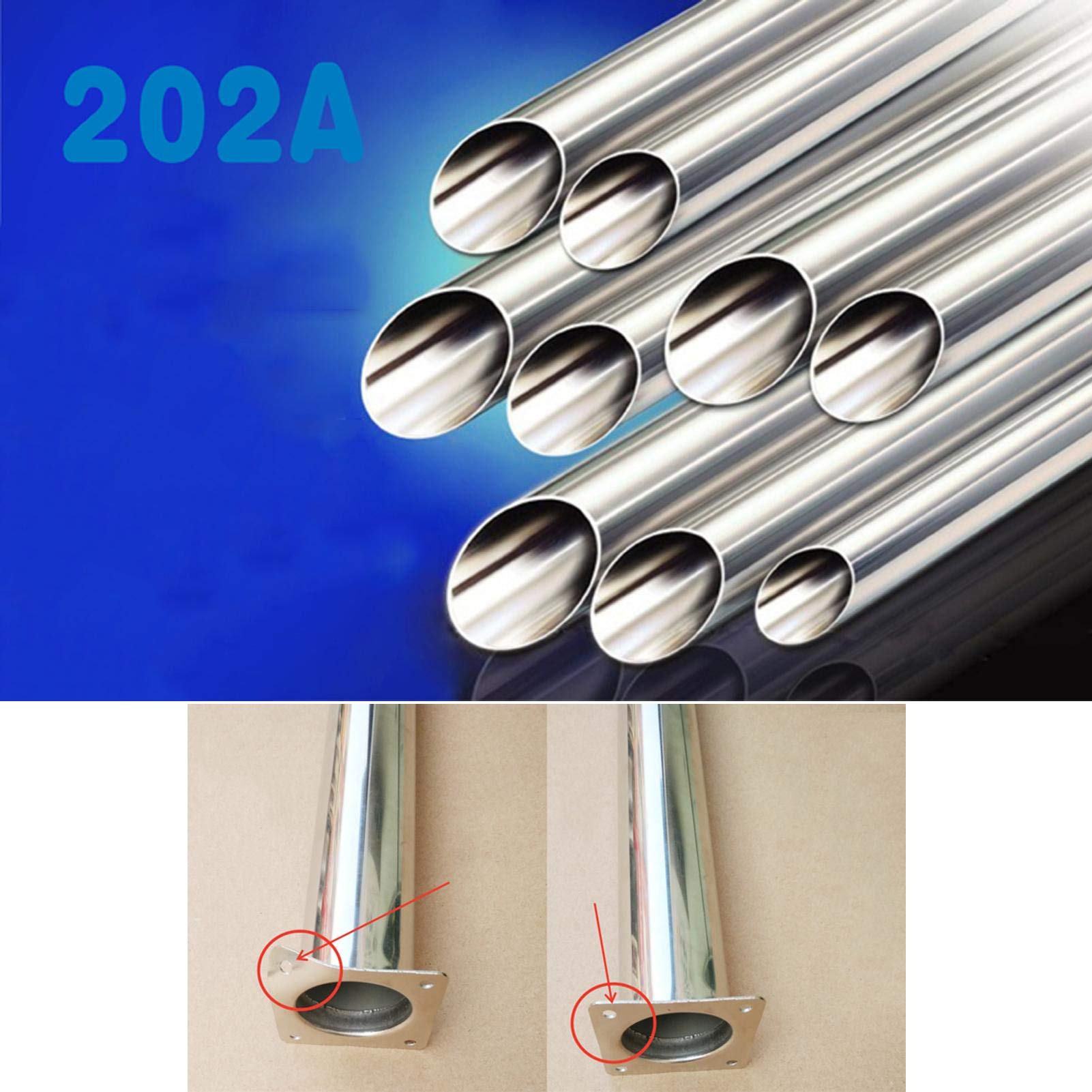 Kit de 4 Pies Redondo para Mesa,Patas de Mesa en Acero Inoxidable,Patas de Mueble de Cocina Regulables,Altura Regulable 0-15mm,Unidad/Desayunador Barra/Escritorio Piernas de Metal,Plata(90cm/35.4in)