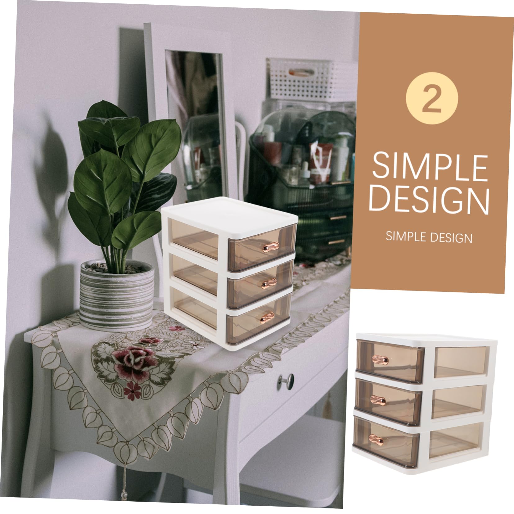 NUOBESTY 3piezas Organizador De Archivos De Escritorio De Caja De Almacenamiento Multicapa Para Cosméticos y Papelería Contenedor De Archivos Para Oficina Diseño Práctico y Funcional