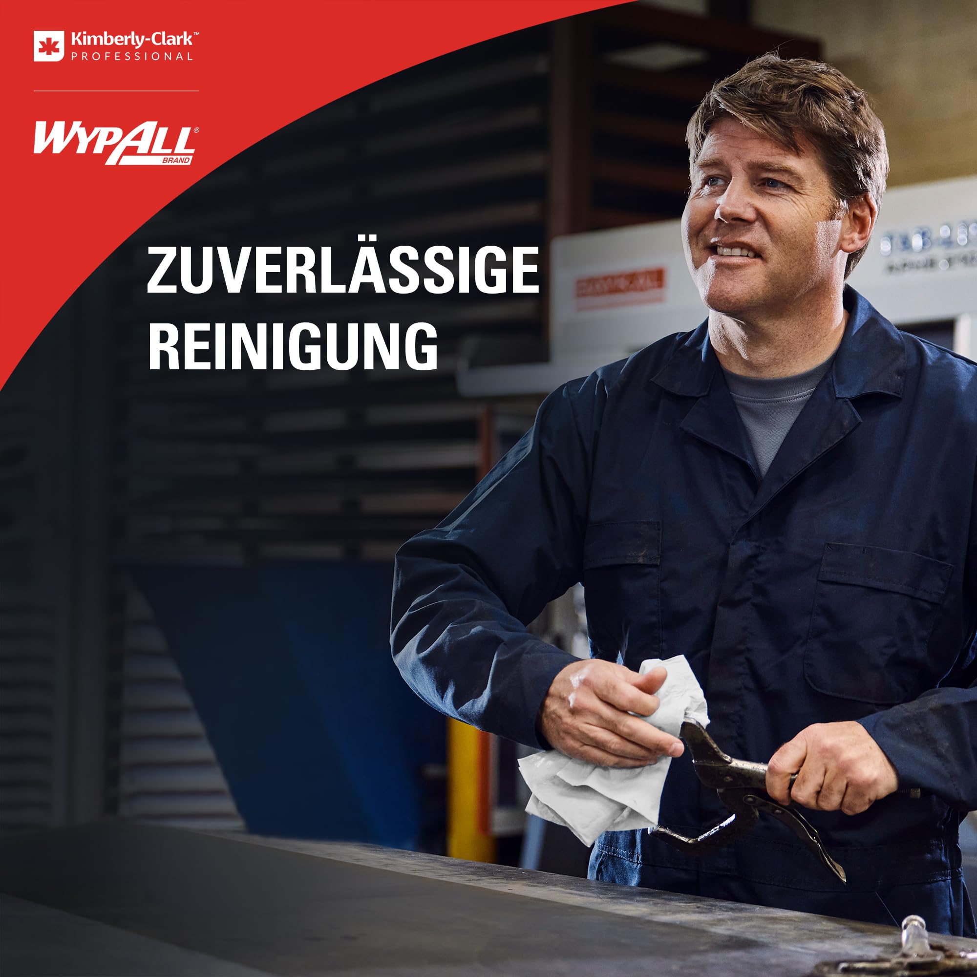 WypAll® X70 Power Clean™ Reinigungstücher 8387, wiederverwendbare saugfähige Wischtücher für vielseitiges und effizientes Wischen, 12 Packungen x 76 Tücher (insg. 912 Tücher)