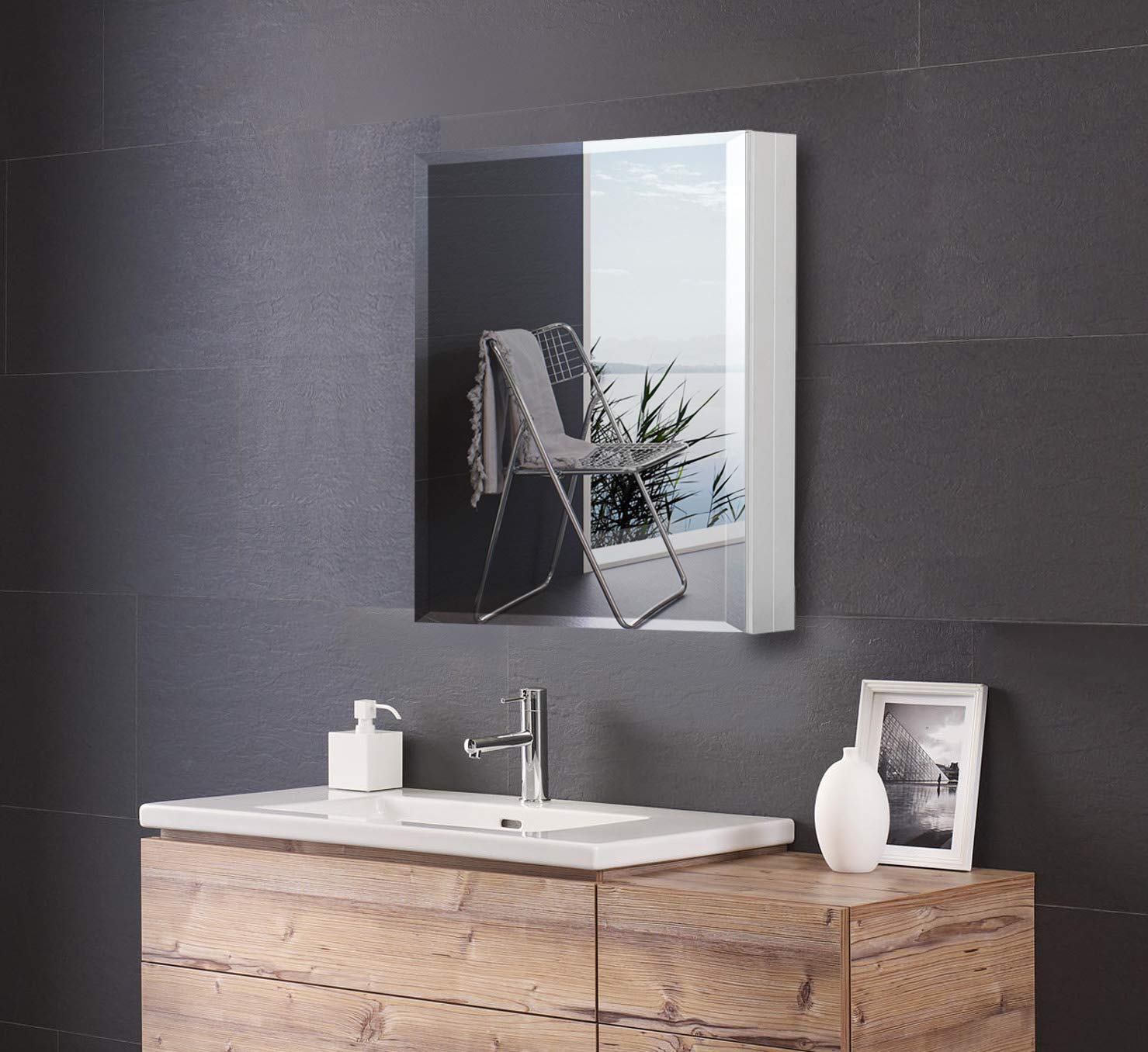 Buy B&C 16"x20"Aluminum Medicine with MirrorColor Satin