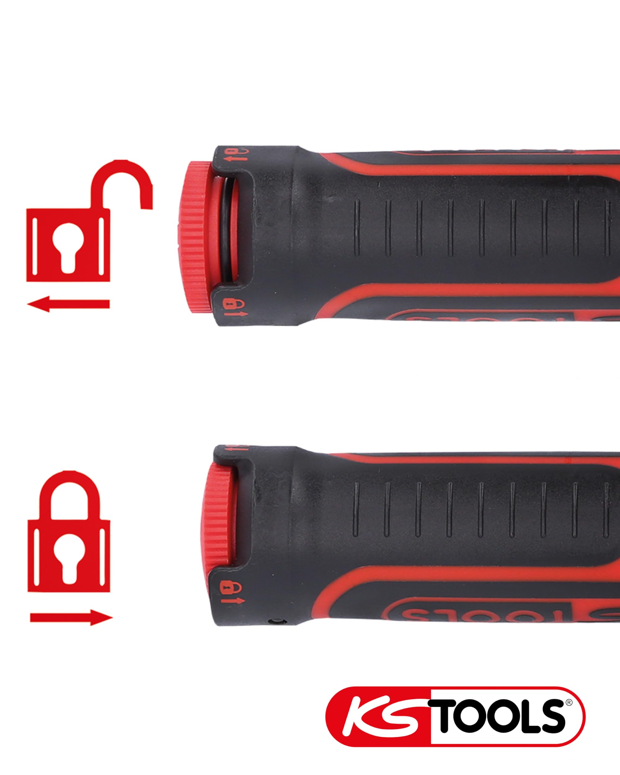 KS Tools Ratschen Drehmomentschlüssel 1/2 Zoll Drehknopf ERGOTORQUEprecision 516.1432 I 20-100 Nm I Mit Doppelskala In Nm Und Lbf•ft I Präzisions Schraubenschlüssel