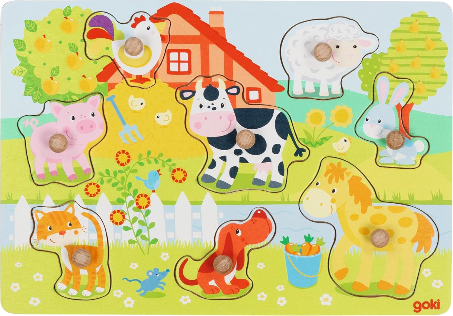 Steckpuzzle Bauernhoftiere