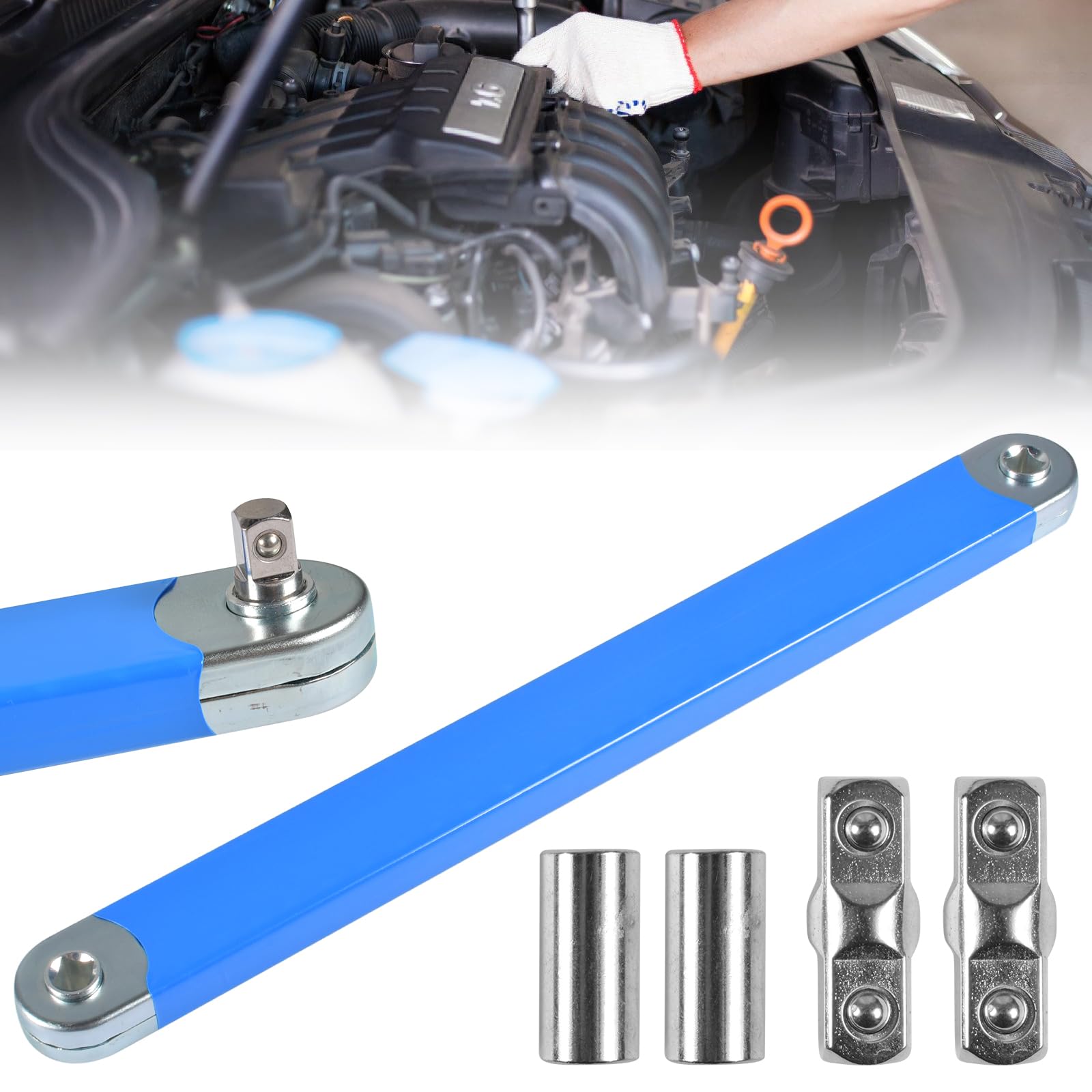 Clé D'extension Décalée, Offset Extension Wrench avec Adaptateur D'entraînement, Barre D'outils D'extension De Clé Bar De L'outil D'extension De La Clé Spanner Extender Tool , Artisans De Garage