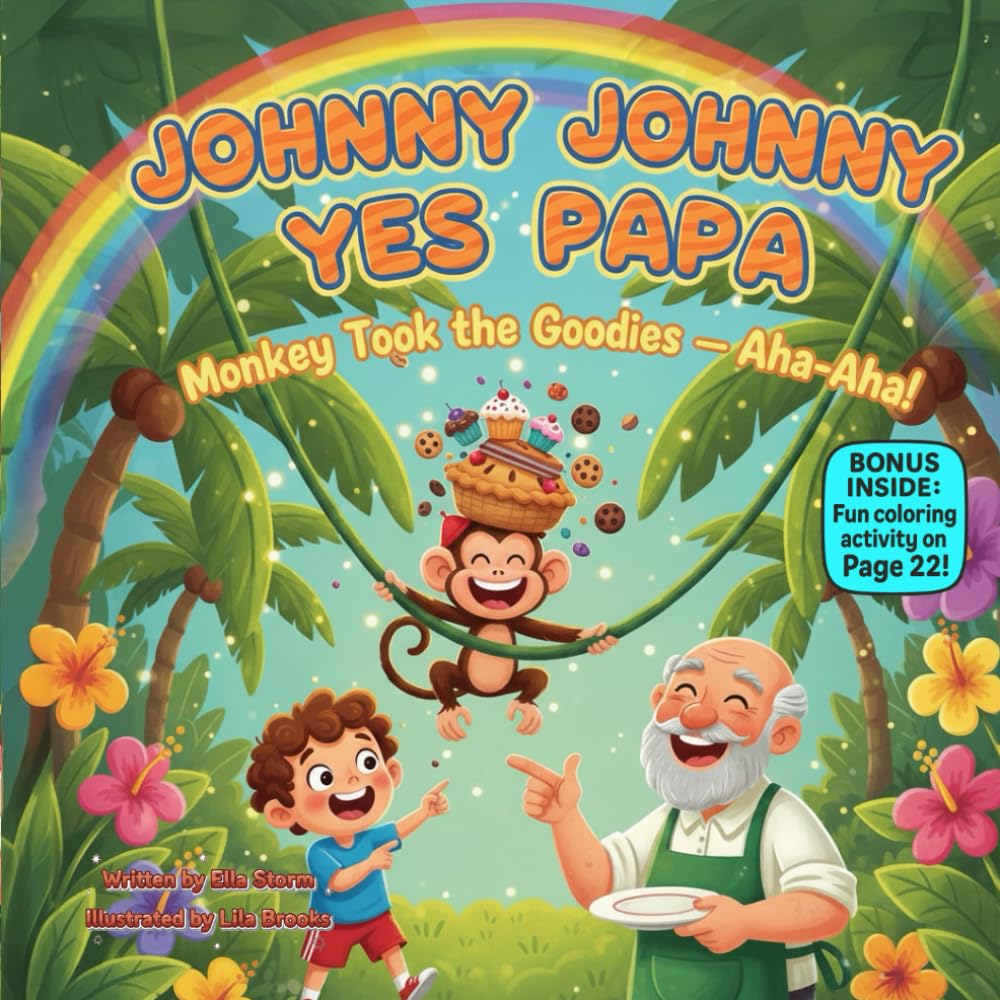Johnny Johnny Yes Papa: The Silly Monkey Snack Attack: A funny rhyming jungle adventure about sharing and kindness (100 kids book collection)