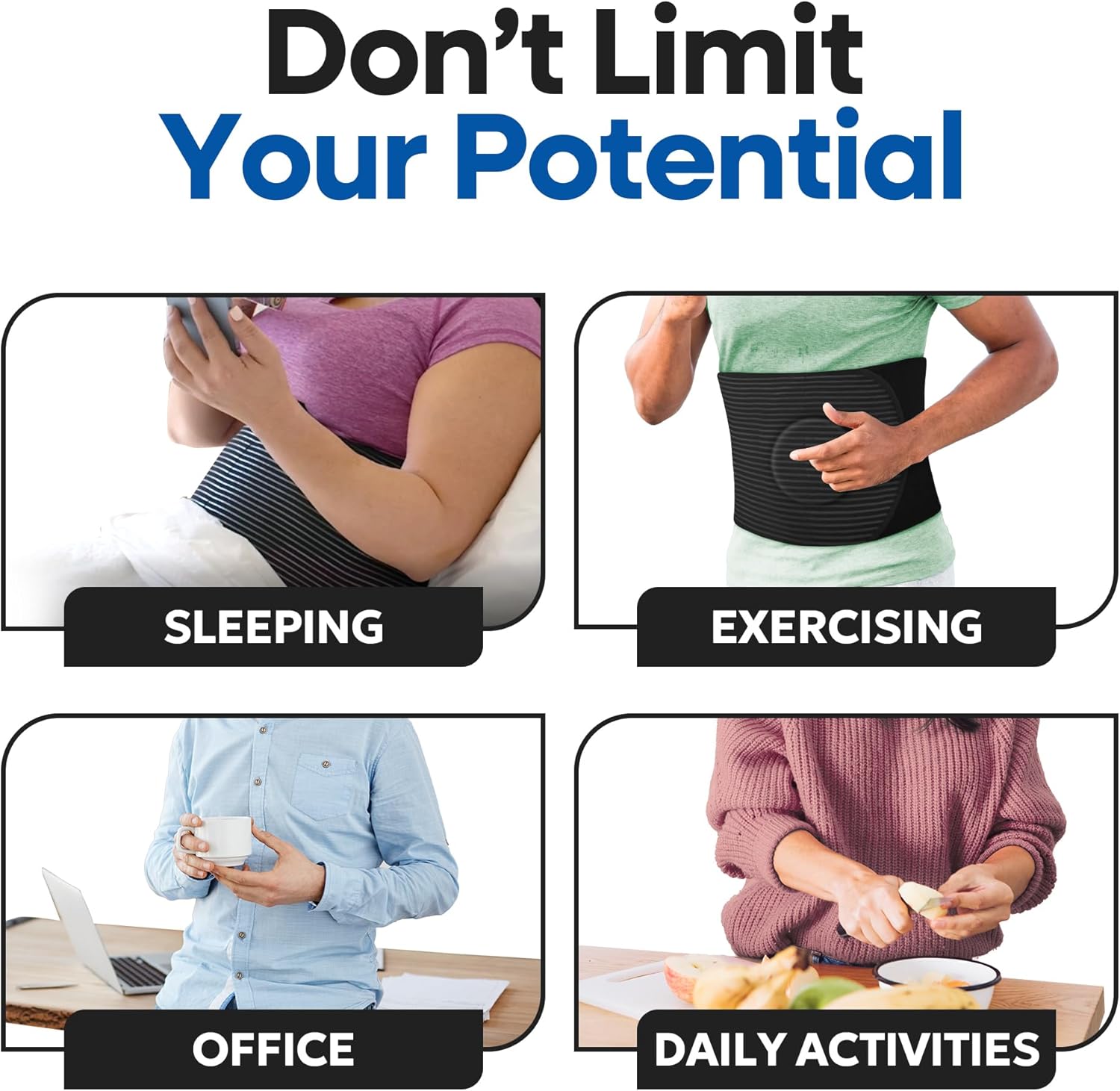 Hernia Belt for Men or Women | C Section Belly Binder & Abdominal Binder | Post Surgery & Pregnancy Tummy Tuck | Hysterectomy, Umbilical Hernia Belt Men & Women | Postpartum Belly Band Wrap (L/XL) 30" - 50"