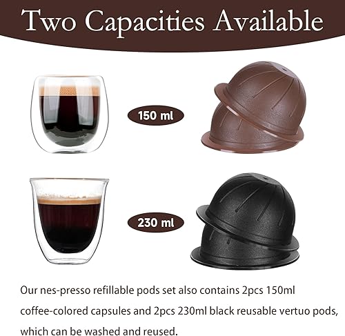 Miniatura 2 de 4 cápsulas de café recargables Vertuo reutilizables 5.1 fl oz 7.8 fl oz Cápsulas de café Vertuo Cápsula compatible con VertuoLine Vertuoline Pod con